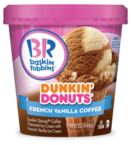 Baskin Robbins Dunkin Donuts French Vanilla Coffee Ice Cream 14 Fl Oz