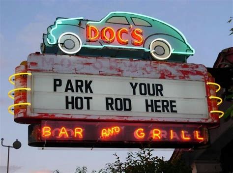 Docs Bar And Grill Vintage Neon Signs Old Neon Signs Retro Signage