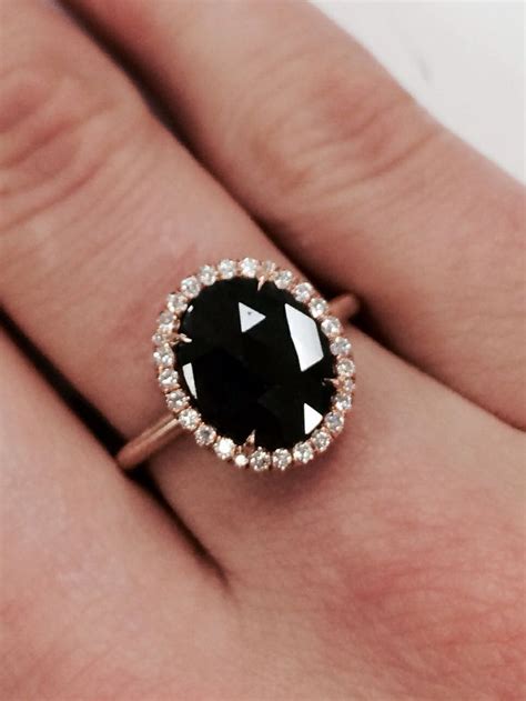 20 Gorgeous Black Diamond Engagement Rings Deer Pearl Flowers