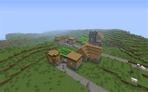 Minecraft Seeds Witch Hut Zombie Spawner And Village