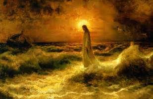Image result for images of jesus walking on water