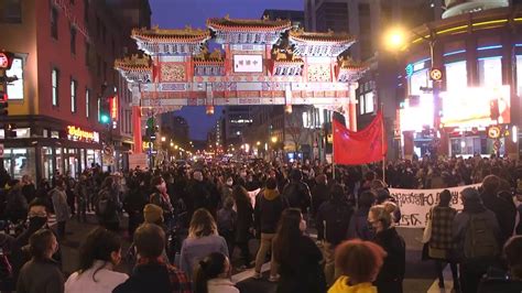 Usa Crowds March In Dcs Chinatown In Wake Of Deadly Atlanta Shootings