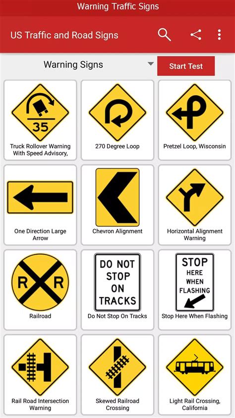 Usa Traffic Signs Road Signs Test Flash Cards Dmv Permit 43 Off