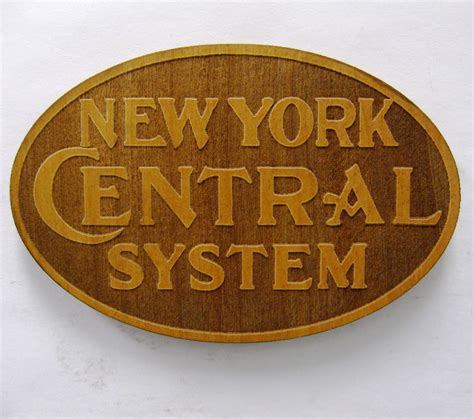 New York Central Railroad Logo Wooden Fridge Magnet White Etsy