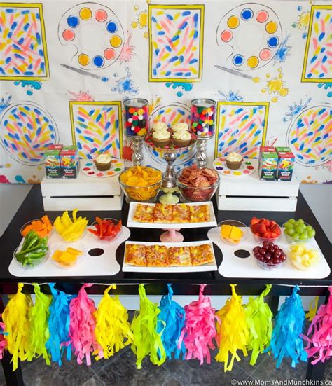 Art Birthday Party Ideas For Kids Moms And Munchkins Art Birthday