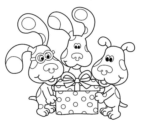 Blue Birthday Coloring Birthday Coloring Pages Blues Clues Coloring