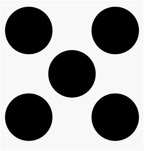 Five Dots Like A Dice Circle Hd Png Download Kindpng