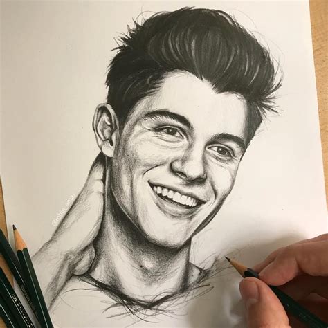 Fantastic Portrait Of Shawn Mendes Made By French Artist Robin Amar 📷