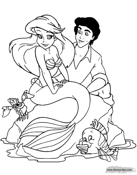 Ariel and eric find words are meaningless when true love is part of. The Little Mermaid Coloring Pages 4 | Disneyclips.com