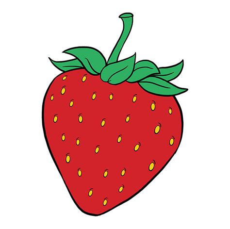 How To Draw A Strawberry Really Easy Drawing Tutorial Strawberry