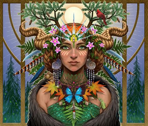 Gaia Painting Divine Gaia By Cristina Mcallister Mother Earth Art