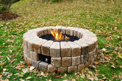 38 Round Do It Yourself Hardscape Gas Fire Burner Kit By The Outdoor