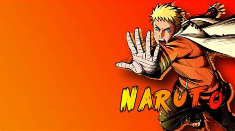 Download Naruto Uzumaki Orange Background Hokage Wallpaper