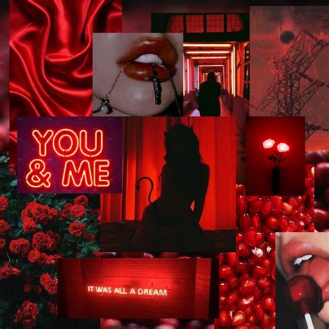 Red Mood Board Red Aesthetic Mood Board Color Themes