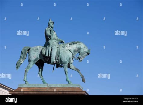 Statue Of King Frederik Vii Of Denmark Outside Danish Parliament In