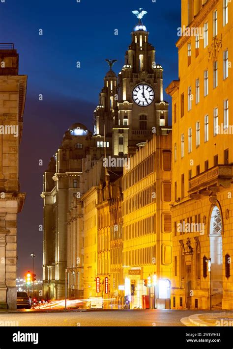 The Royal Liver Building Liverpool As Viewed From Water St In