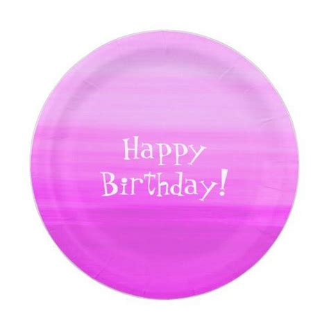 happy birthday purple and pink pastel shades paper plate pastel birthday paper plates party