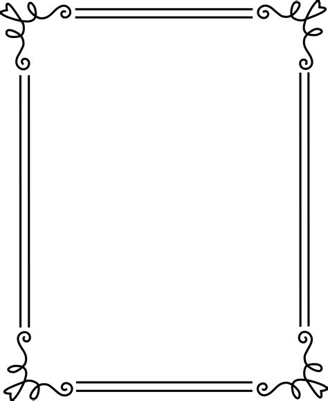 Simple Elegant Black Frame Free Clip Art Clip Art Borders Clip