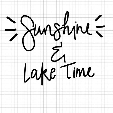 Sunshine And Lake Time Summer Lake SVG PNG Digital Etsy