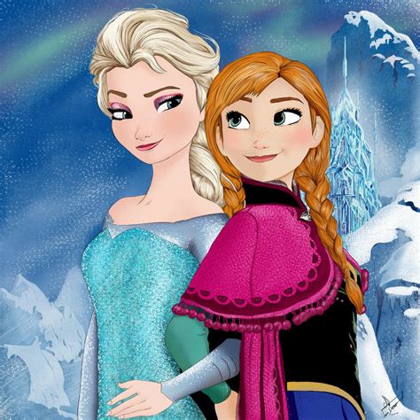 Frozen Elza And Anna By UmanDraw On DeviantArt