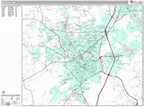 Rock Hill South Carolina Wall Map (Premium Style) by MarketMAPS