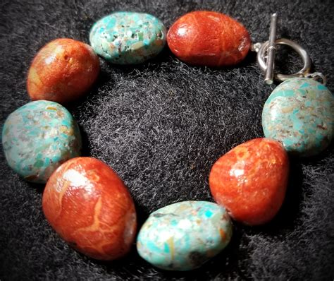 Free Shipping And Just Reduced Chunky Turquoise And Coral Gemstones In