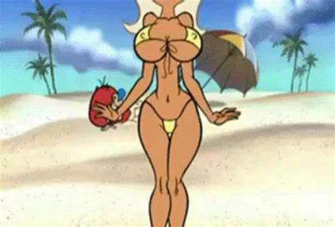 Post 3362806 Animated Beach Ball Girl Ren And Stimpy Adult Party Cartoon Ren Hoek Stimpy