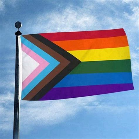 LGBT Gay Pride Progress Regenboog Vlag Regenboogvlag Grote Homo