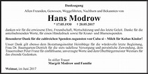 Traueranzeigen von Hans Modrow | trauer-in-thueringen.de