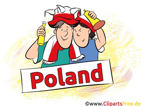 Sportfans Polen Clipart Bilder Kostenlos
