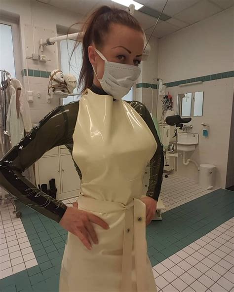 pin auf nurse in leather and latex