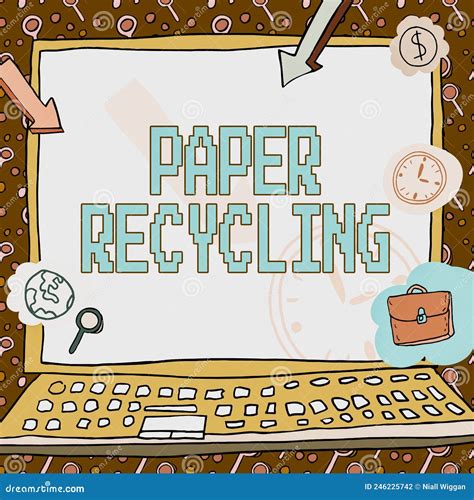 Inspiration Showing Sign Paper Recycling Word Written On Using The