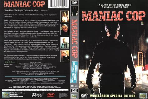 Maniac Cop Movie Dvd Scanned Covers Maniac Cop Dvd Covers
