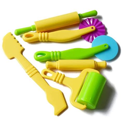 6pcsset Kids Creative Color Play Dough Model Tool Toys 3d Plasticine