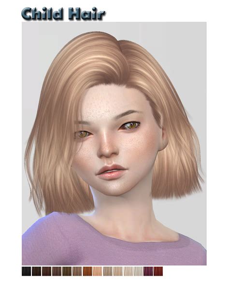 Sims 4 Ccs The Best Child Hair By Shojoangel