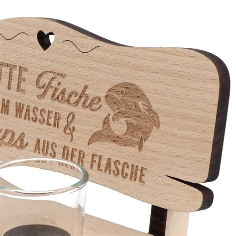 Schnapsbank Mit Zwei Gläsern Und Angler Gravur Spruchreif Geschenke