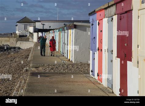 Beach Huts At Milford On Sea On The Hampshire Coast Stock Photo Alamy