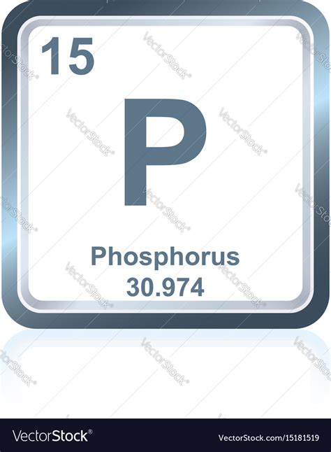 Chemical Element Phosphorus From Periodic Table Vector Image