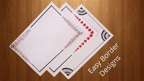 3 Easy Border Designs For Project Work Project Work Border Designs