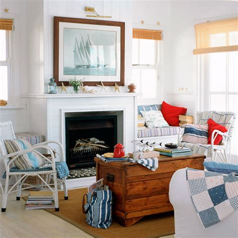 Americana Living Room With Coastal Accents Americana Room Ideas