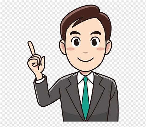 Hombre Empresario 2018 Dibujos Animados Expresión Facial Dedo