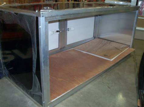 Moduline cabinets offers a variety of modular aluminum cabinets and storage solutions for your garage, shop, trailer, van with custom sizes to fit any space. Aluminum Race Trailer Cabinet | December PowerSports Clean ...