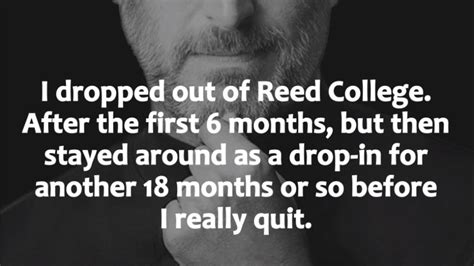 I Dropped Out Of Reed College Steve Jobs Youtube