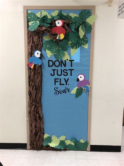 In this case, the preschool students are likely to enjoy playing. Jungle Theme Classroom Door Decoration (With images ...