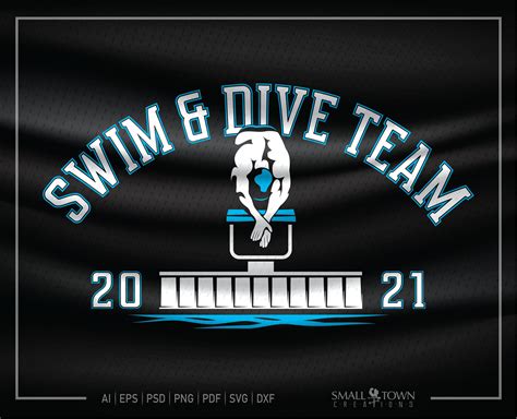 Swim And Dive Team Swim Team Diving Team Swim Logo Swimming Etsy Swim