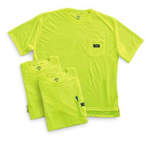 3 Walls Hi Vis T Shirts Bright Yellow 220349 T Shirts At