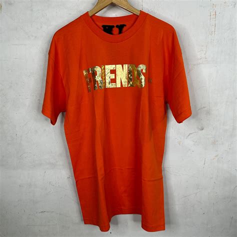 Vlone Orange Friends T Shirt Lukesstore