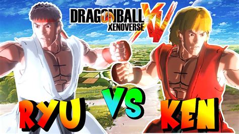 dragon ball xenoverse mod ryu y ken hadouken vs kamehameha dragon ball vs street fighter