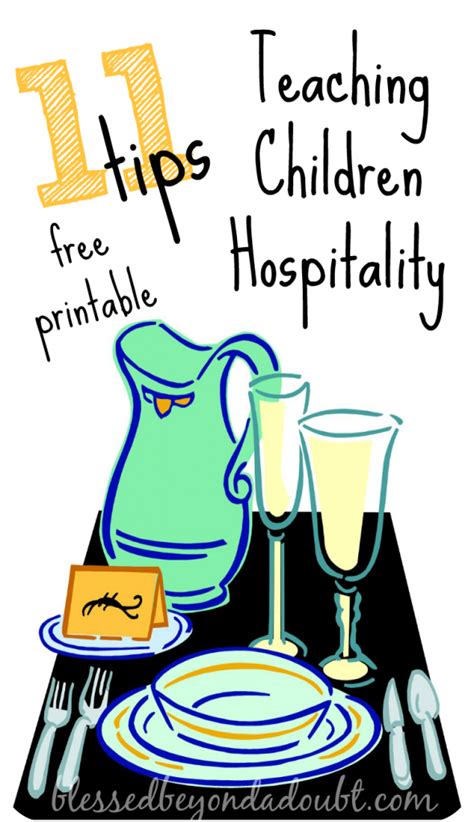 Teaching Children Hospitality Free Printable Blessed Beyond A Doubt