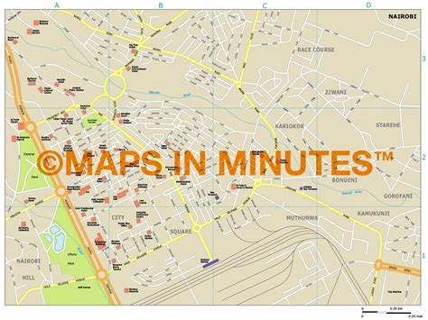 City street map of mombasa island, kenya. royalty free nairobi illustrator vector format city map